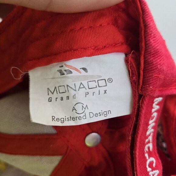 MONACO Grand Kids Prix Hat Strapback Baseball Red Cap - Picture 6 of 8